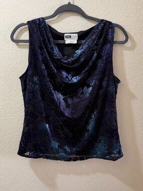 Velvet Floral Tank Top Size M